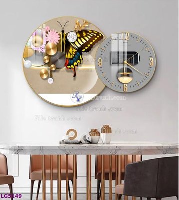 Tải về file tranh gốc File tranh đồng hồ tráng gương tròn lồng ghép LG5149 (để in quảng cáo)