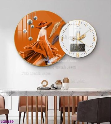 File gốc File tranh đồng hồ tráng gương tròn lồng ghép LG5189 (AI/EPS) cho in ấn