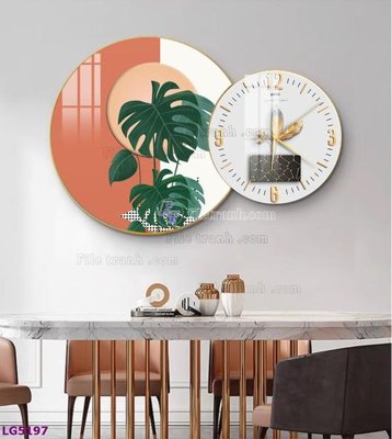 Tải file gốc File tranh đồng hồ tráng gương tròn lồng ghép LG5197 (bản PSD) đầy đủ layer