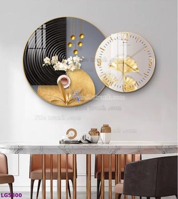 Download file File tranh đồng hồ tráng gương tròn lồng ghép LG5300 (gốc) cho xưởng in