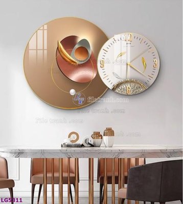 Tải file File tranh đồng hồ tráng gương tròn lồng ghép LG5311 (gốc) in nhanh