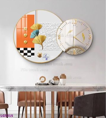 File gốc File tranh đồng hồ tráng gương tròn lồng ghép LG5315 (ảnh rõ nét) để in