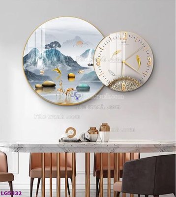 Tải file File tranh đồng hồ tráng gương tròn lồng ghép LG5332 (ảnh gốc) file TIFF