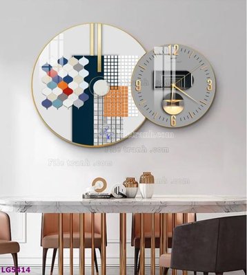 Tải file File tranh đồng hồ tráng gương tròn lồng ghép LG5414 (ảnh gốc) file TIFF