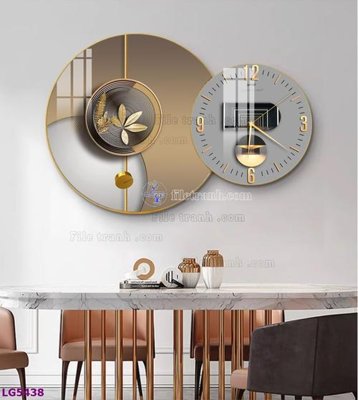 File gốc File tranh đồng hồ tráng gương tròn lồng ghép LG5438 (chuẩn CMYK) cho nhà in