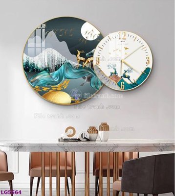 File gốc File tranh đồng hồ tráng gương tròn lồng ghép LG5564 (ảnh chi tiết) để in ấn