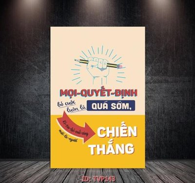 File gốc File động lực TVP143 (in lụa) trang trí tường