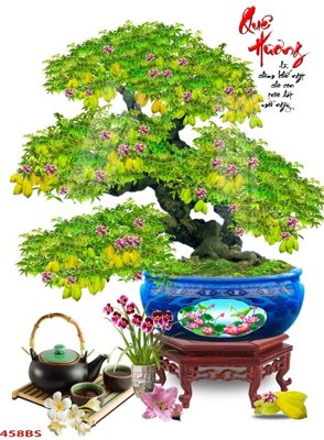 Tải về file gốc File tranh chậu mai bonsai 458BS (dùng cho in quảng cáo)