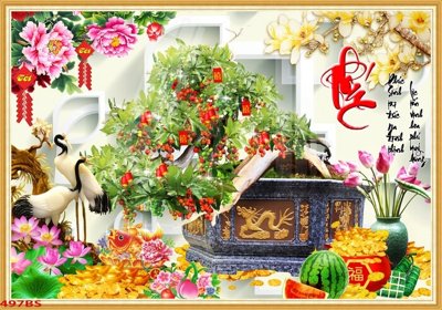 Tải về file tranh gốc File tranh chậu mai bonsai 497BS (để in quảng cáo)