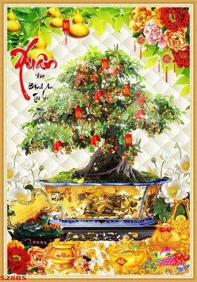 Download file File tranh chậu mai bonsai 528BS (gốc) cho xưởng in