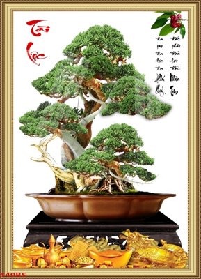 File gốc File tranh chậu mai bonsai 549BS (chuẩn CMYK) cho nhà in