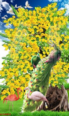 File gốc File tranh chậu mai bonsai 620BS (phong cách) tối giản