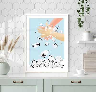 File in mica File tranh bộ nhiều tấm in nhà hàng khách sạn tối giản A1180 (bản gốc) sắc sảo