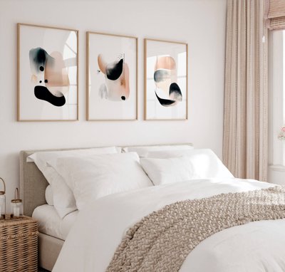 File tranh File tranh bộ nhiều tấm in nhà hàng khách sạn tối giản A1182 (ảnh gốc) in trần nhà