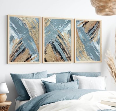 File tranh File tranh bộ nhiều tấm in nhà hàng khách sạn tối giản A1198 (bản gốc) in lụa dán tường