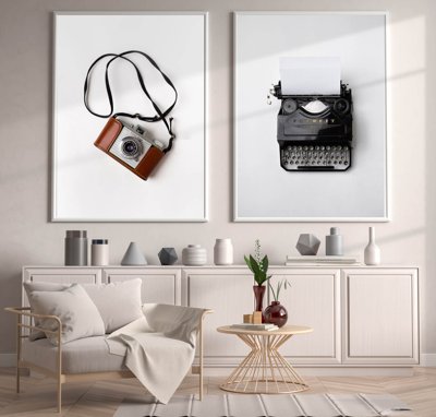 File in trần File tranh bộ nhiều tấm in nhà hàng khách sạn tối giản A1201 (bản gốc) đại dương