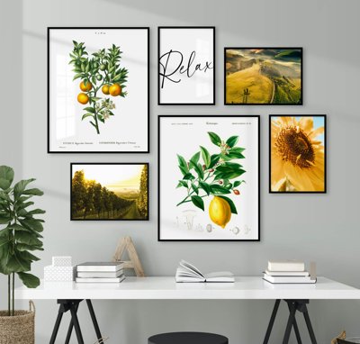 File gốc File tranh bộ nhiều tấm in nhà hàng khách sạn tối giản A1228 (dành cho trang trí nội thất)