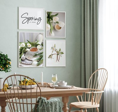 File tranh File tranh bộ nhiều tấm in nhà hàng khách sạn tối giản A1235 (gốc) chủ đề thiên nhiên