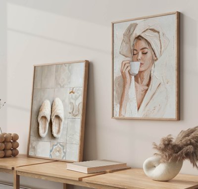 File gốc File tranh bộ nhiều tấm in nhà hàng khách sạn tối giản A1269 (dành cho quảng cáo)