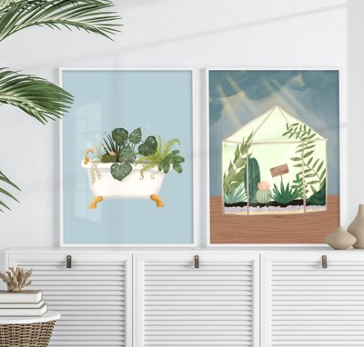 File gốc File tranh bộ nhiều tấm in nhà hàng khách sạn tối giản A1276 (in tráng gương) sang trọng