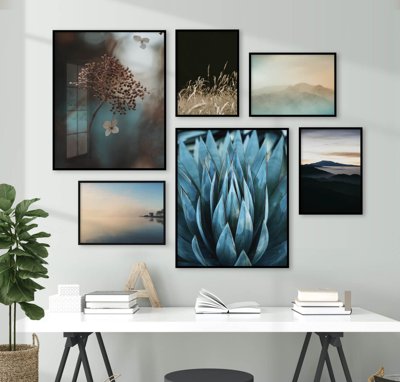 File gốc File tranh bộ nhiều tấm in nhà hàng khách sạn tối giản A1316 (PNG) trong suốt (transparent)