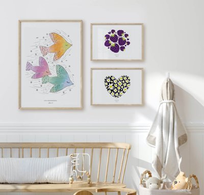 Hình ảnh gốc File tranh bộ nhiều tấm in nhà hàng khách sạn tối giản A1365 (để in khổ lớn)