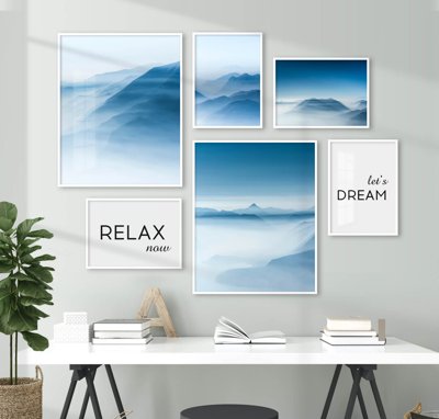 File tranh File tranh bộ nhiều tấm in nhà hàng khách sạn tối giản A1417 (bản gốc) in lụa dán tường