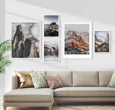 File gốc File tranh bộ nhiều tấm in nhà hàng khách sạn tối giản A1441 (trang trí) phòng làm việc