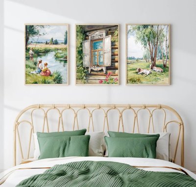 File ảnh gốc File tranh bộ nhiều tấm in nhà hàng khách sạn tối giản A1443 (chuyên in mica)