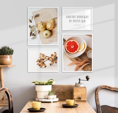 File gốc File tranh bộ nhiều tấm in nhà hàng khách sạn tối giản A1449 (phong cách) tối giản