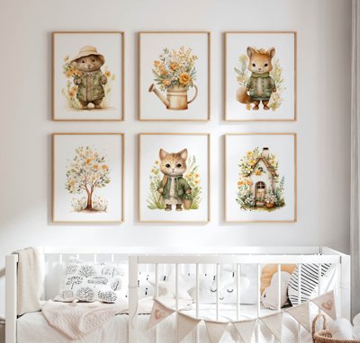 File tranh quảng cáo File tranh bộ nhiều tấm in nhà hàng khách sạn tối giản A1454 (file gốc) chuyên nghiệp