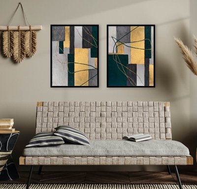 File in lụa File tranh bộ nhiều tấm in nhà hàng khách sạn tối giản A1489 (hoa văn) File tranh bộ nhiều tấm in nhà hàng khách sạn tối giản A1489