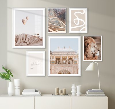 File ảnh File tranh bộ nhiều tấm in nhà hàng khách sạn tối giản A1564 (gốc) cho trang trí nội thất