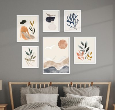 Chi tiết file ảnh File tranh bộ nhiều tấm in nhà hàng khách sạn tối giản A1570 sắc nét