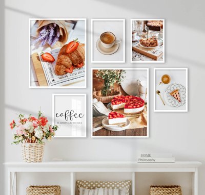 File PSD File tranh bộ nhiều tấm in nhà hàng khách sạn tối giản A1583 (nguyên bản) cho thiết kế