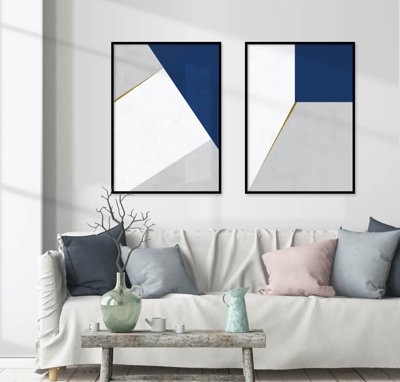 File in trần File tranh bộ nhiều tấm in nhà hàng khách sạn tối giản A1588 (bản gốc) bầu trời