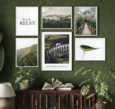 Tải file File tranh bộ nhiều tấm in nhà hàng khách sạn tối giản A1597 (gốc) in tranh tráng gương