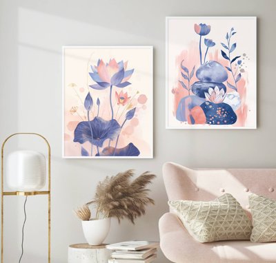 File tranh File tranh bộ nhiều tấm in nhà hàng khách sạn tối giản A1679 (bản gốc) treo tường