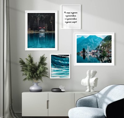 File ảnh File tranh bộ nhiều tấm in nhà hàng khách sạn tối giản A1688 (gốc) cho trang trí nội thất