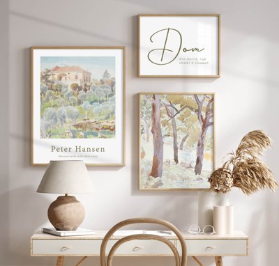 File gốc File tranh bộ nhiều tấm in nhà hàng khách sạn tối giản A1705 (in mica) làm bảng hiệu