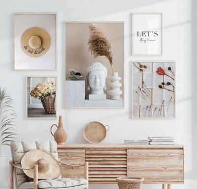 File PSD File tranh bộ nhiều tấm in nhà hàng khách sạn tối giản A1720 (chất lượng in ấn)