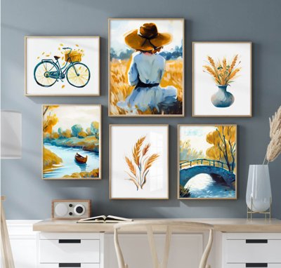 Tải file gốc File tranh bộ nhiều tấm in nhà hàng khách sạn tối giản A1761 (bản PSD) đầy đủ layer