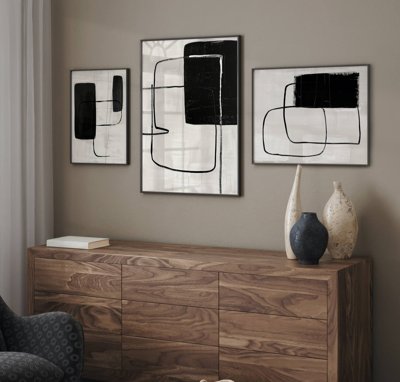 File gốc File tranh bộ nhiều tấm in nhà hàng khách sạn tối giản A1779 (dành cho quảng cáo)