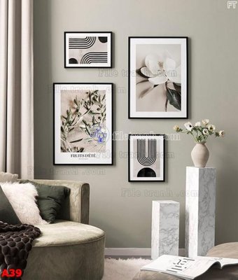 File tranh PSD File tranh bộ nhiều tấm A39 chất lượng cao