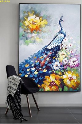 Hình ảnh file gốc in trần nhà File tranh hiện đại Sơn Dầu AT1074