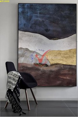 Ảnh gốc File tranh hiện đại Sơn Dầu AT1080 (nét căng) in mica