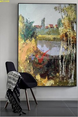 File tranh File tranh hiện đại Sơn Dầu AT1108 (gốc) in trên kính