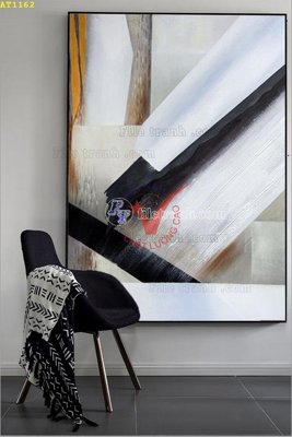 Ảnh gốc File tranh hiện đại Sơn Dầu AT1162 (nét căng) in mica