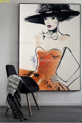 File tranh File tranh hiện đại Sơn Dầu AT1163 (gốc) chủ đề thành phố