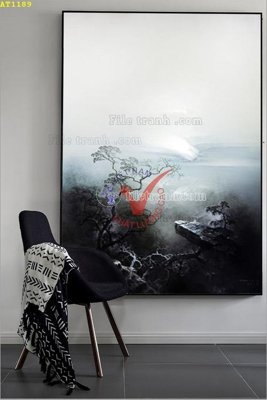 File gốc File tranh hiện đại Sơn Dầu AT1189 cho in ấn và thiết kế